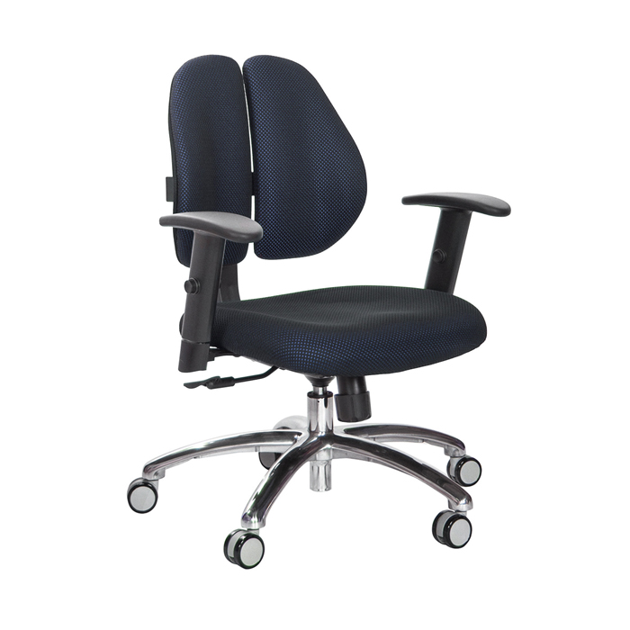 GXG 短背成泡 雙背椅 (鋁腳/升降扶手)  型號2990 LU5