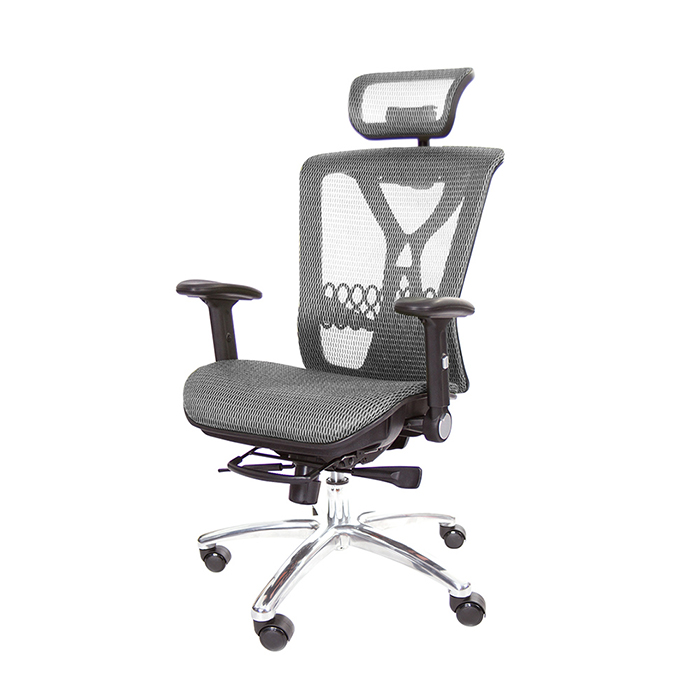 GXG 高背全網 電腦椅  (摺疊扶手/鋁腳) 型號094 LUA1