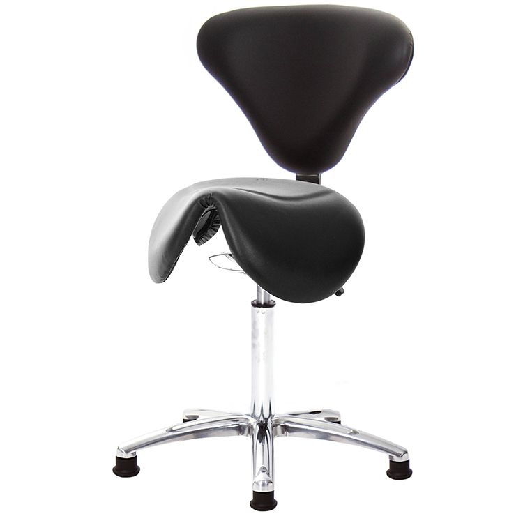 GXG 立體泡棉 小馬鞍加椅背 工作椅(寬鋁腳) 型號81T8 LU1 