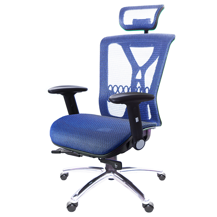 GXG 高背全網 電腦椅 (摺疊扶手/鋁腳) 型號8094 LUA1