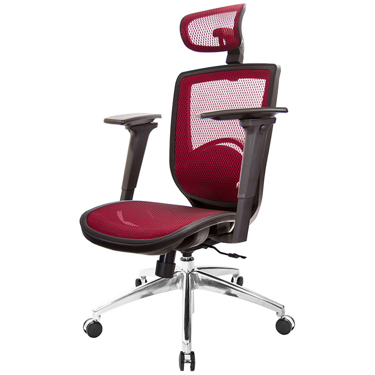 GXG 高背全網 電腦椅 (鋁腳/3D手游後靠扶手) 型號81X6 LUA9M