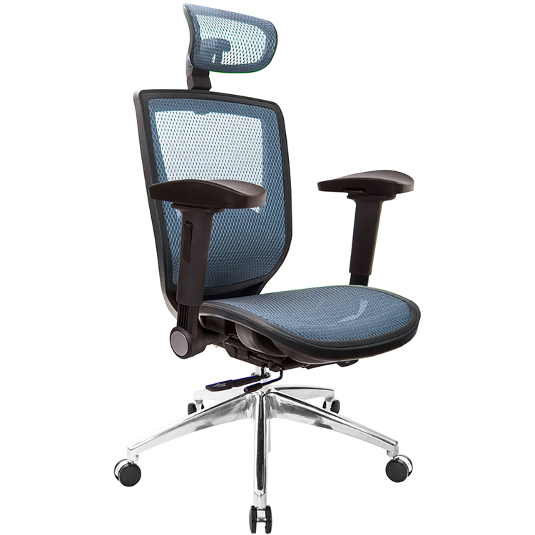 GXG 高背全網 電腦椅 (鋁腳/4D弧面摺疊扶手) 型號81Z6 LUA1D