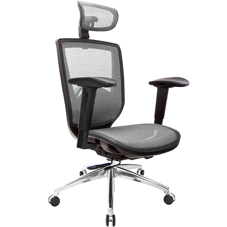 GXG 高背全網 電腦椅 (鋁腳/2D滑面扶手) 型號81Z6 LUA2J