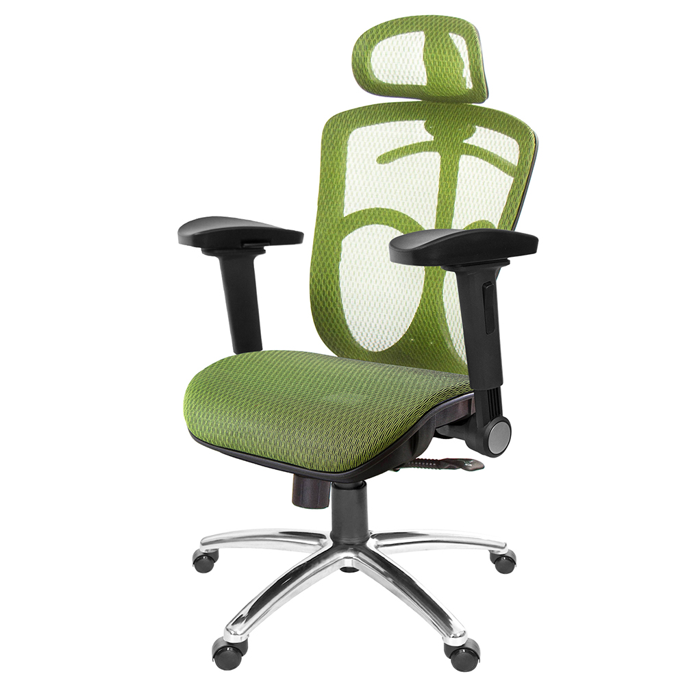 GXG 高背全網 電腦椅  (鋁腳/4D弧面摺疊扶手) 型號091 LUA1D