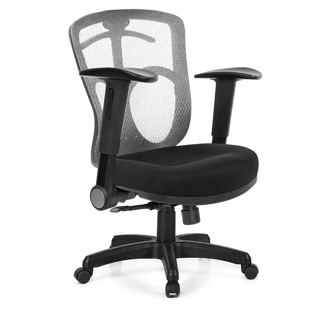 GXG 短背半網 電腦椅 (摺疊扶手) 型號096 E1