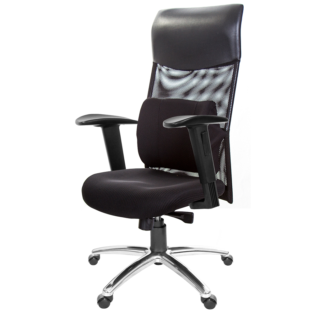 GXG 高背泡棉座 電腦椅 (2D升降扶手/鋁腳) 型號8130 LUA2
