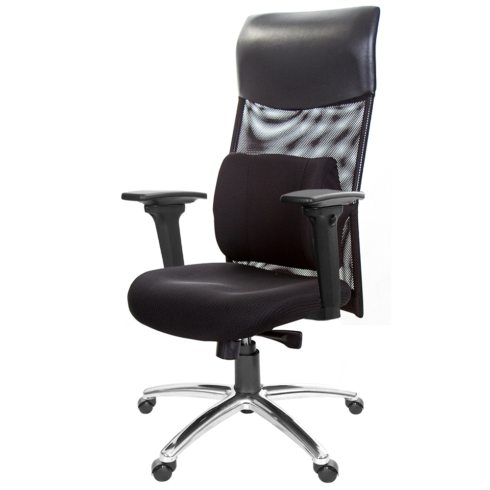 GXG 高背泡棉座 電腦椅 (3D升降扶手/鋁腳) 型號8130 LUA9