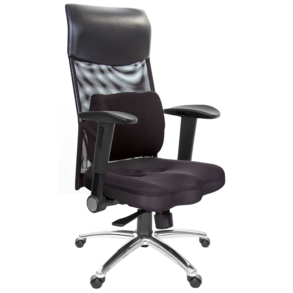 GXG 高背美臀 電腦椅 (摺疊滑面手/鋁腳) 型號8139 LUA1J