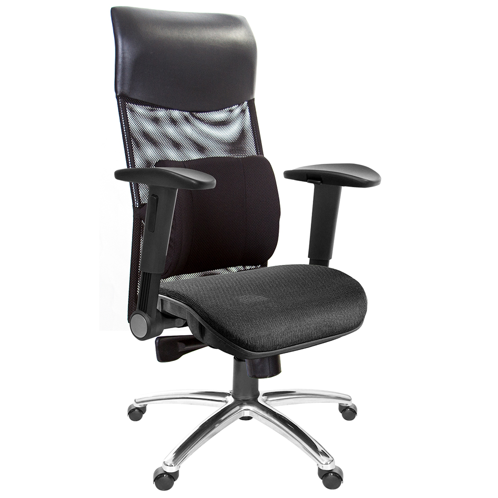 GXG 高背網座 電腦椅 (摺疊滑面手/鋁腳) 型號8125 LUA1J