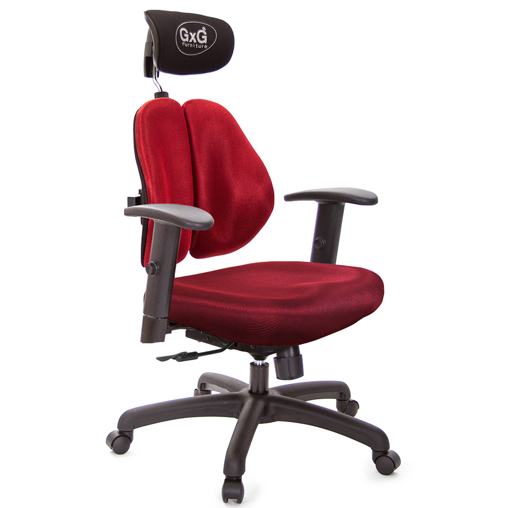 GXG 雙軸枕 雙背電腦椅(SO金屬扶手)  型號2604 EA5