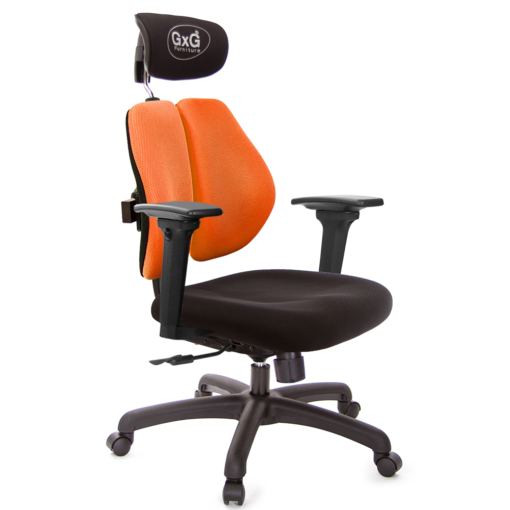 GXG 雙軸枕 雙背電腦椅(3D升降扶手)  型號2604 EA9
