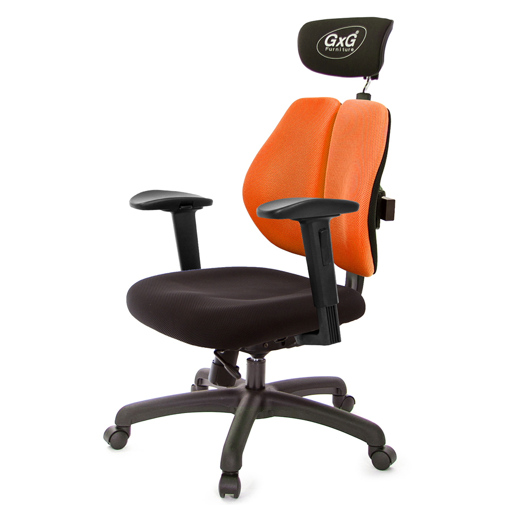 GXG 雙軸枕 雙背工學椅(2D滑面升降扶手)  型號2606 EA2J