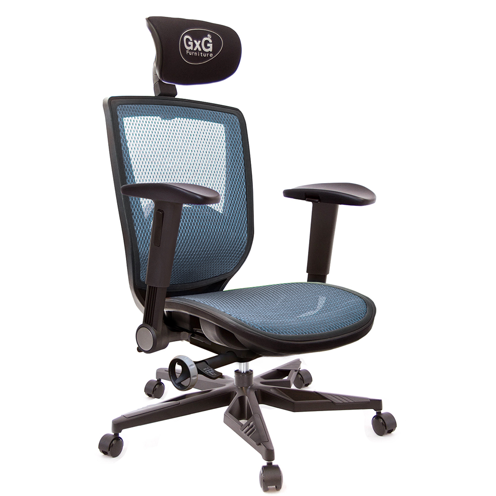 GXG 高背全網 電腦椅 (電競腳/滑面摺疊扶手) 型號83F6 KGA1J