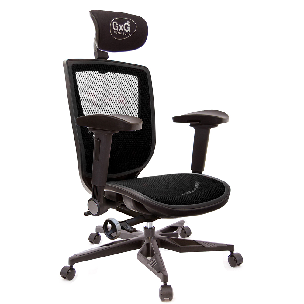 GXG 高背全網 電腦椅 (電競腳/4D弧面摺疊扶手) 型號83F6 KGA1D