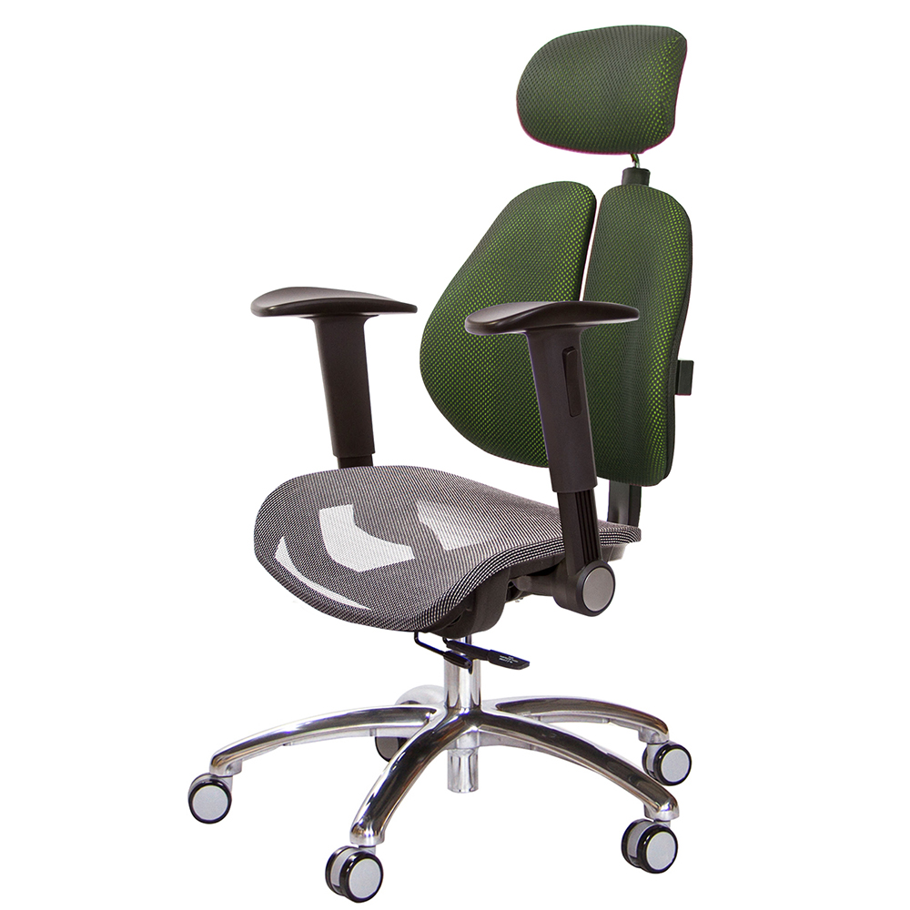 GXG 高雙背網座 工學椅(鋁腳/摺疊升降扶手)  型號2806 LUA1