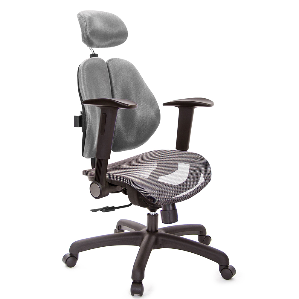 GXG 高雙背網座 電腦椅(摺疊升降扶手)  型號2804 EA1