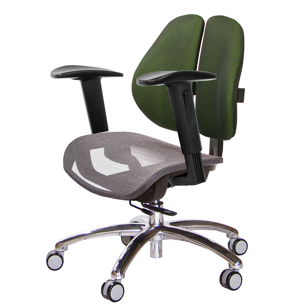 GXG 低雙背網座 工學椅(鋁腳/2D升降扶手)  型號2805 LU2