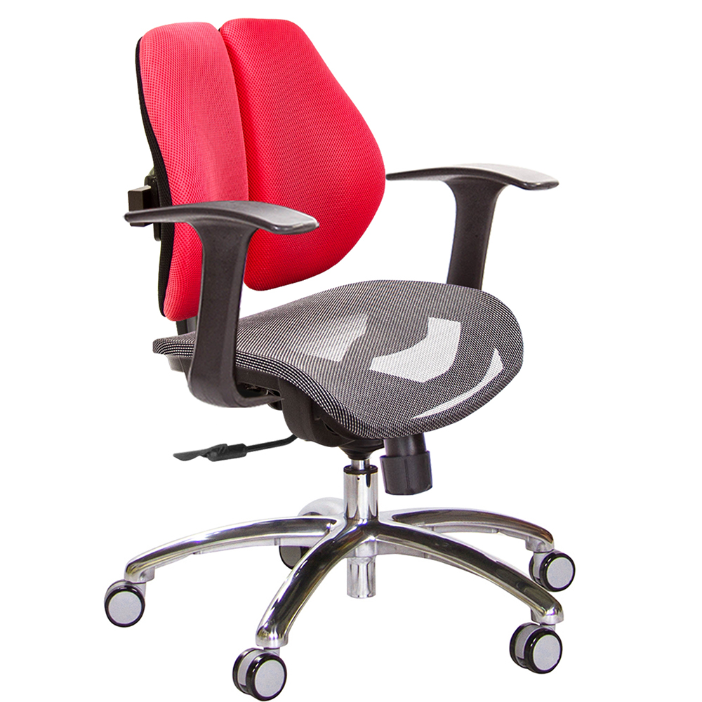 GXG 低雙背網座 電腦椅(鋁腳/T字扶手)  型號2803 LU