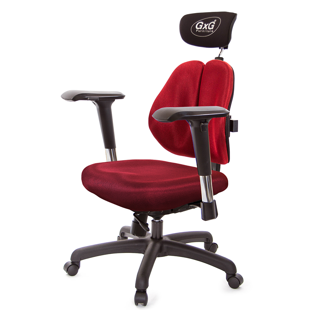 GXG 雙軸枕 雙背工學椅(4D金屬扶手)  型號2606 EA7