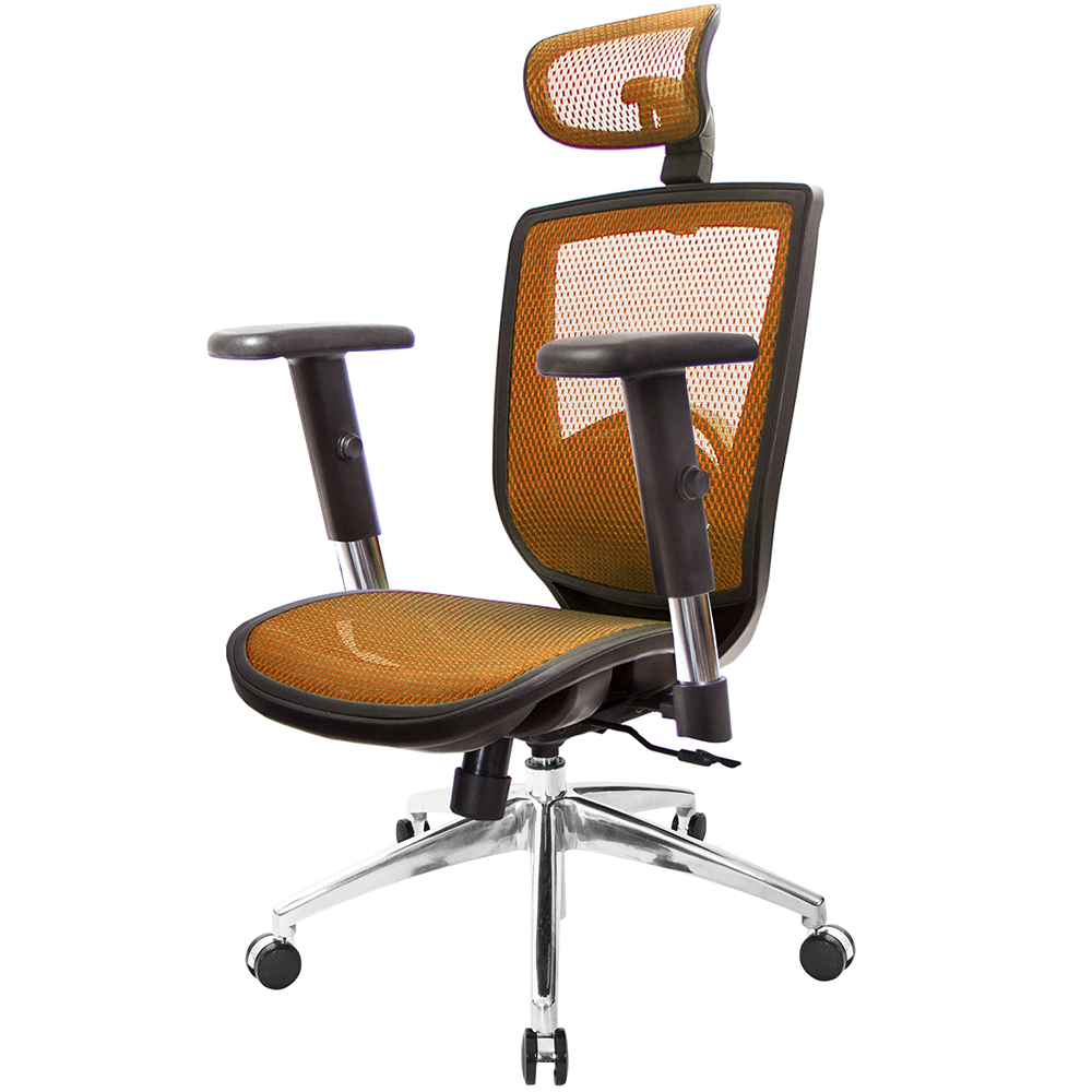 GXG 高背全網 電腦椅 (鋁腳/升降扶手) 型號81X6 LUA5
