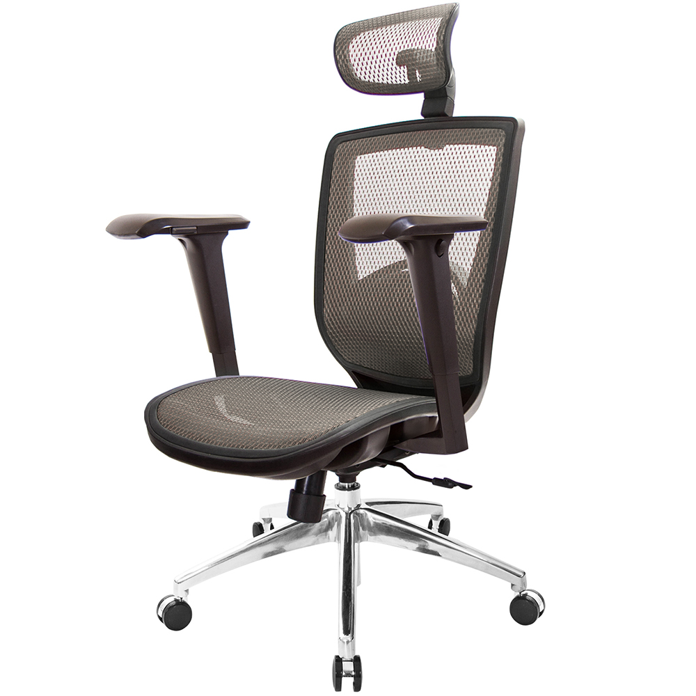GXG 高背全網 電腦椅 (鋁腳/4D升降扶手) 型號81X6 LUA3