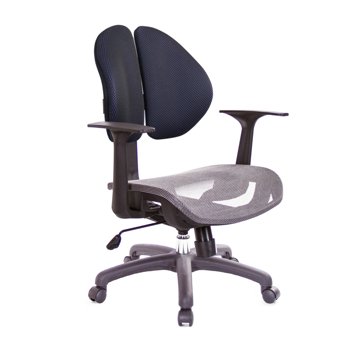 GXG 短背網座 雙背椅 (固定扶手) 型號2997 E