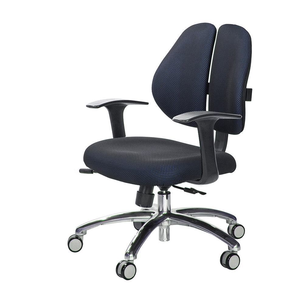 GXG 人體工學 雙背椅 (鋁腳/T字扶手)  型號2991 LU