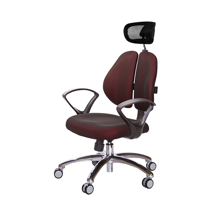 GXG 高背泡棉座 雙背椅 (鋁腳/D字扶手)  型號2993 LUA4