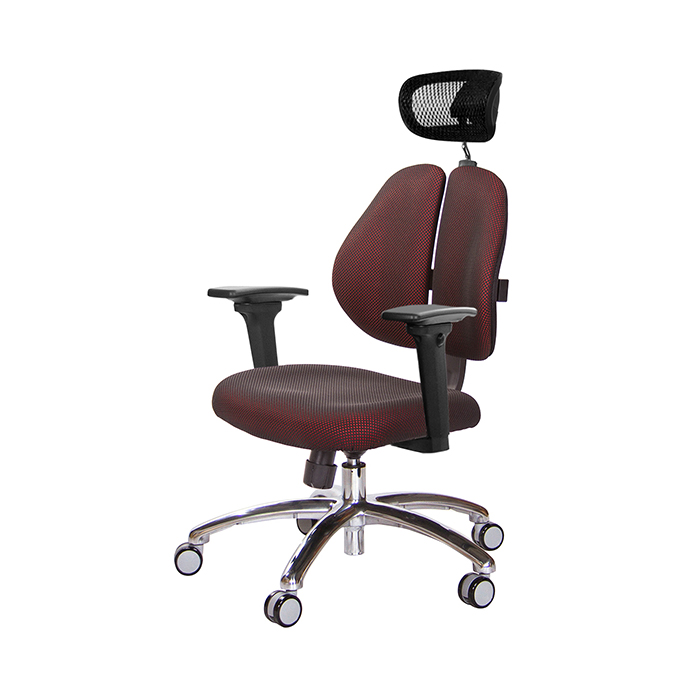 GXG 高背泡棉座 雙背椅 (鋁腳/3D升降扶手)  型號2993 LUA9