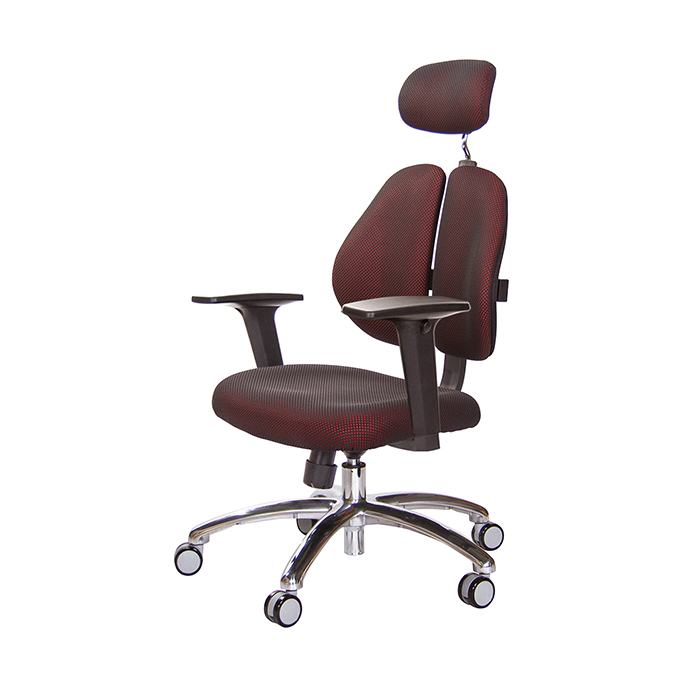 GXG 高背泡棉座 雙背椅 (鋁腳/2D升降扶手)  型號2993 LUA2