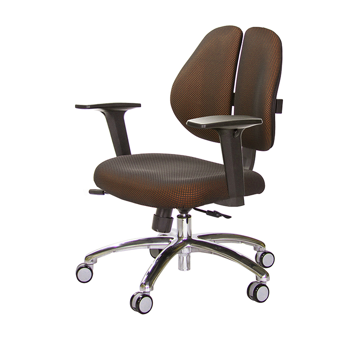 GXG 人體工學 雙背椅 (鋁腳/2D升降扶手)  型號2991 LU2