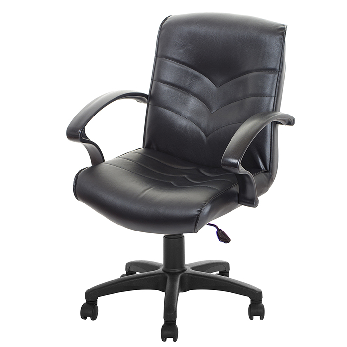 GXG 短背皮面 電腦椅 (可後躺/塑膠腳) 型號1007 EK