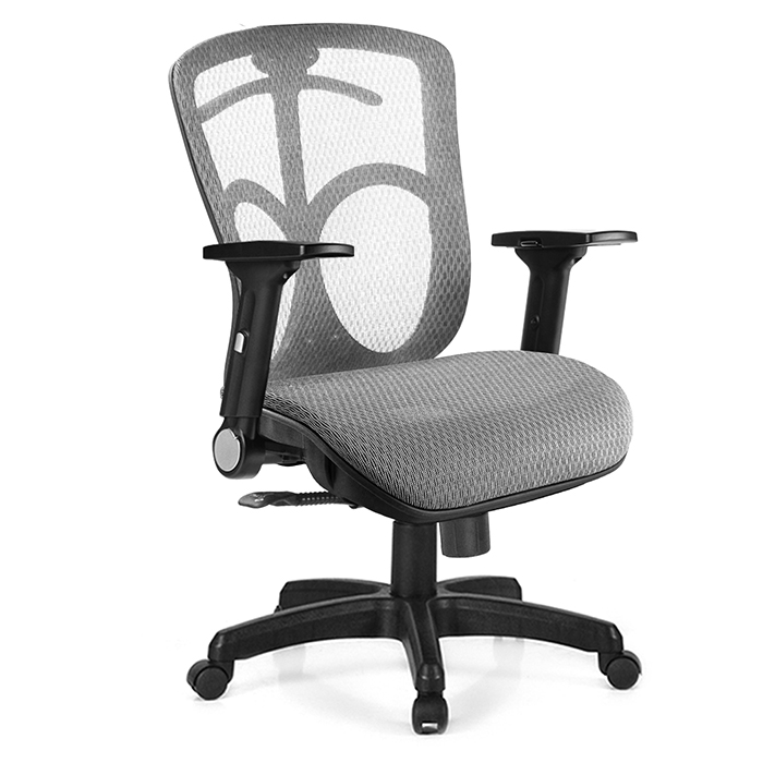 GXG 短背全網 電腦椅 (摺疊滑面扶手)  型號091 E1J