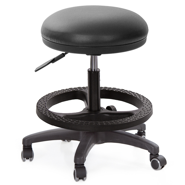 GXG 立體泡棉 圓凳工作 吧檯椅 (塑膠踏圈/防刮輪) 型號81T1 EXK