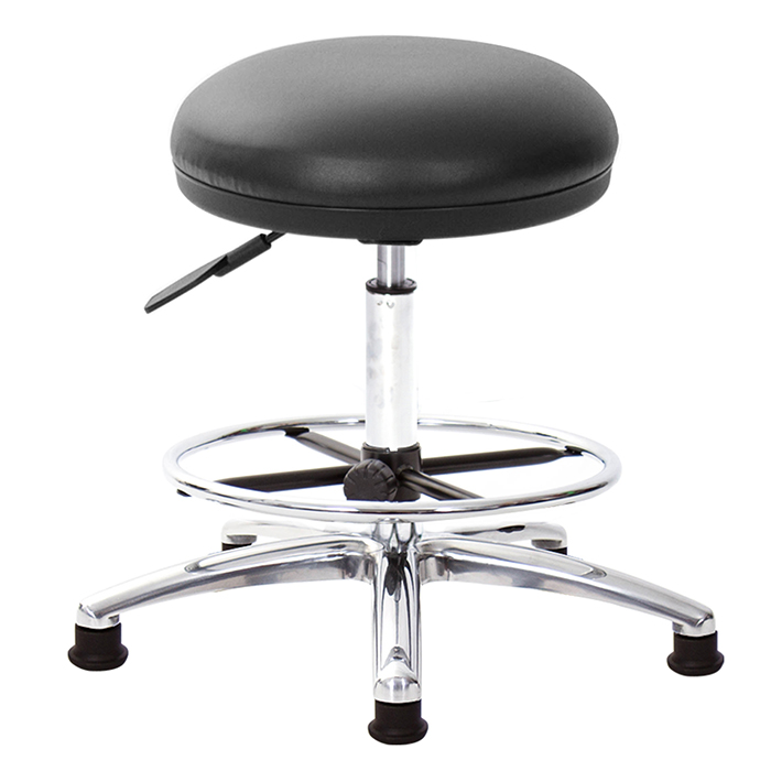 GXG 立體泡棉 圓凳 吧檯椅(寬鋁腳+踏圈) 型號81T1 LU1K 