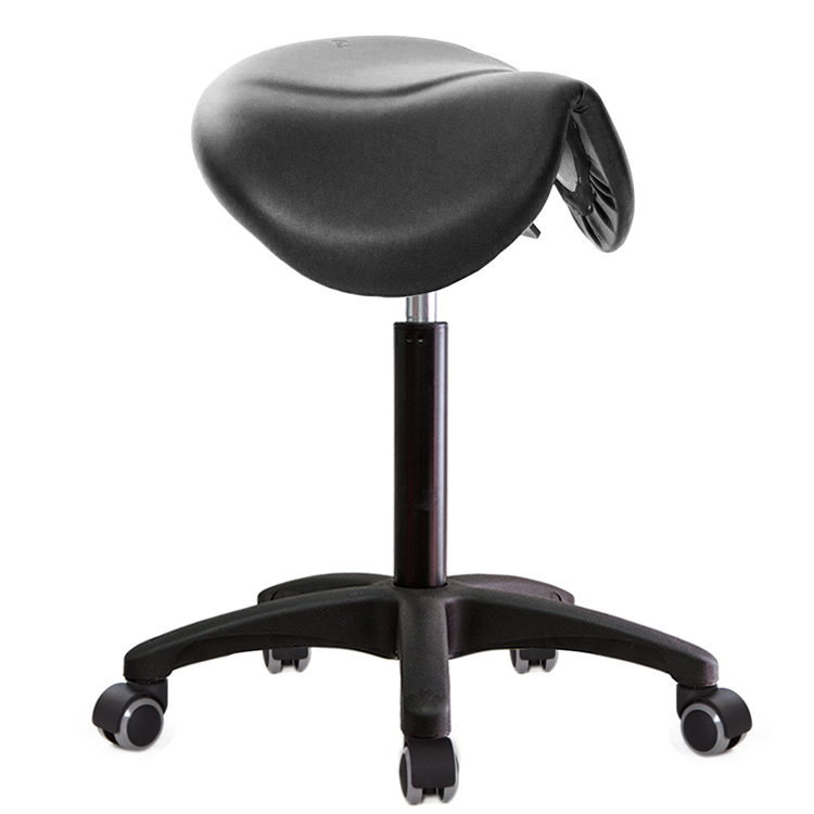 GXG 立體泡棉 小馬鞍 工作椅(塑膠腳/防刮輪)  型號81T7 EX