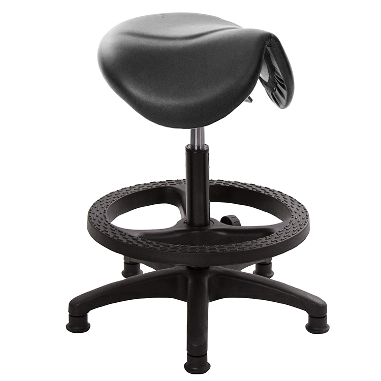 GXG 立體泡棉 小馬鞍 工作椅 (塑膠腳+踏圈)  型號81T7 EK