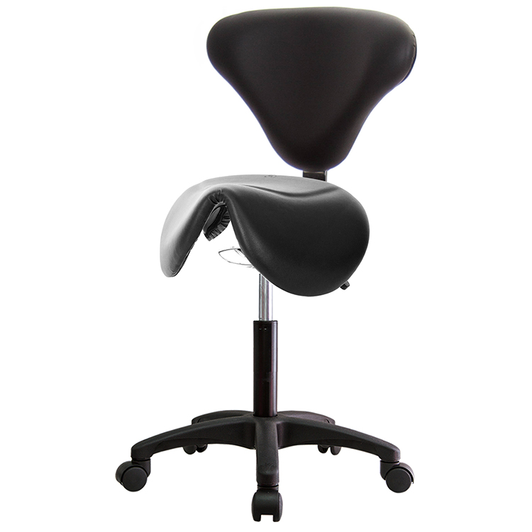 GXG 立體泡棉 小馬鞍加椅背 工作椅(塑膠腳) 型號81T8 E