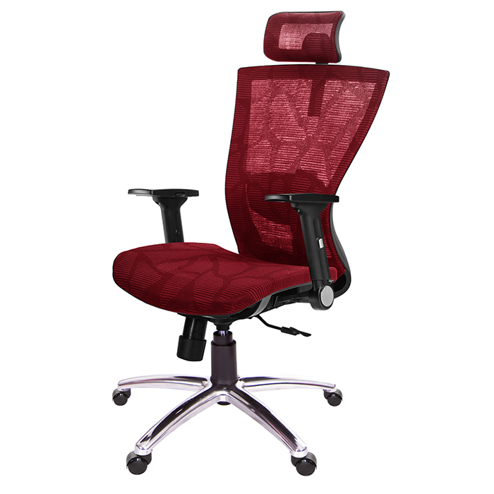 GXG 高背全網 電腦椅 (摺疊滑面扶手/鋁腳) 型號81X5 LUA1J