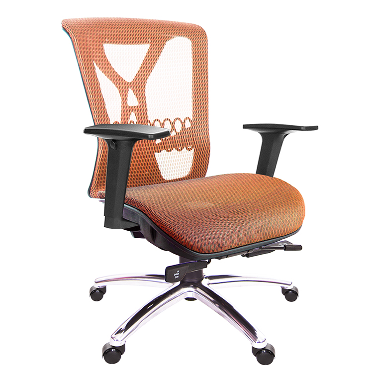 GXG 短背全網 電腦椅 (2D升降扶手/鋁腳) 型號8094 LU2
