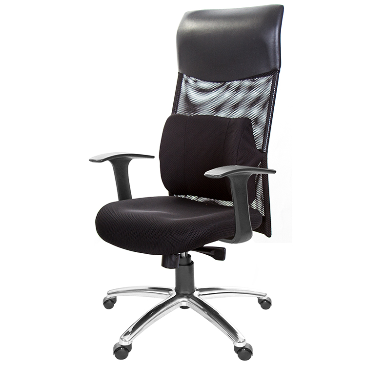 GXG 高背泡棉座 電腦椅 (T字扶手/鋁腳) 型號8130 LUA