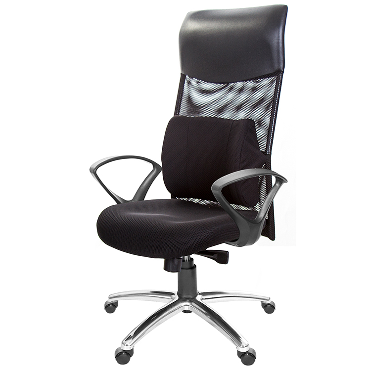 GXG 高背泡棉座 電腦椅 (D字扶手/鋁腳) 型號8130 LUA4