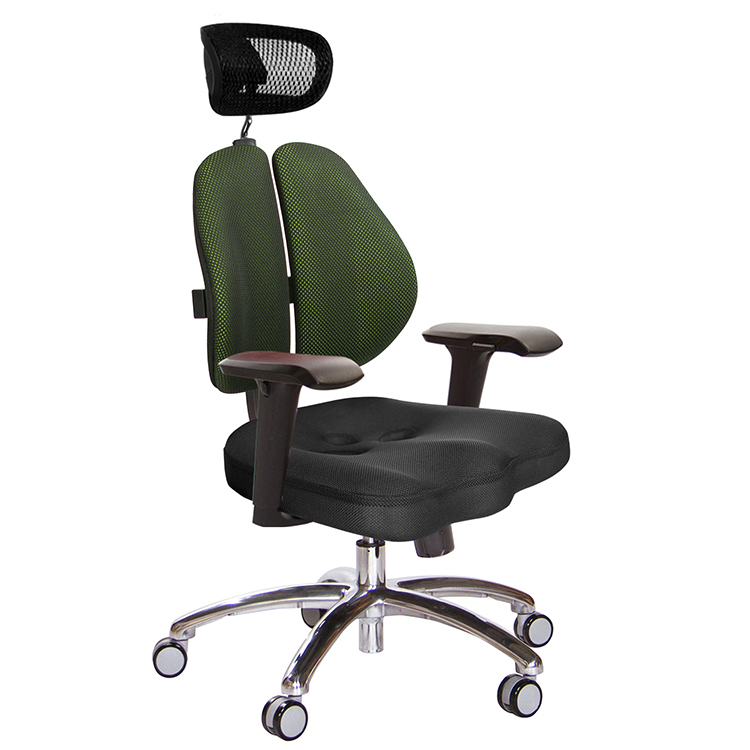 GXG 高背美臀 雙背椅 (鋁腳/4D升降扶手)  型號2504 LUA3