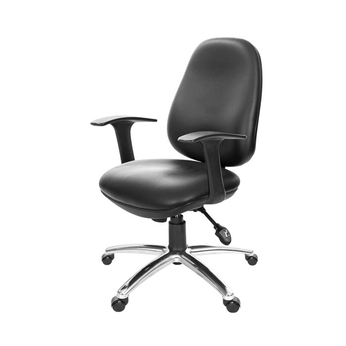 GXG 低背泡棉 電腦椅 (固定扶手/鋁腳) TW-8119 LU