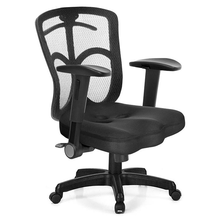 GXG 短背美臀 電腦椅 (摺疊滑面扶手)  型號115 E1J