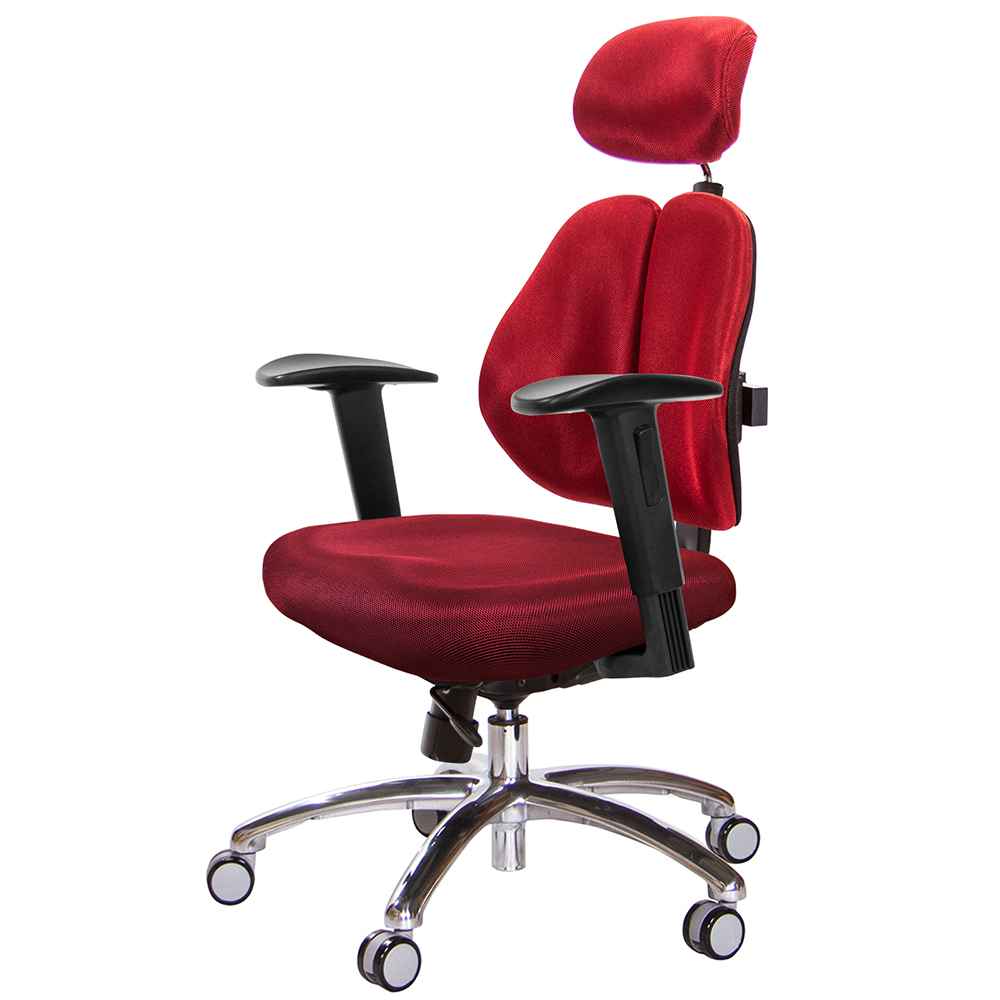 GXG 高背涼感綿 雙背椅 (鋁腳/2D升降扶手)  型號2994 LUA2