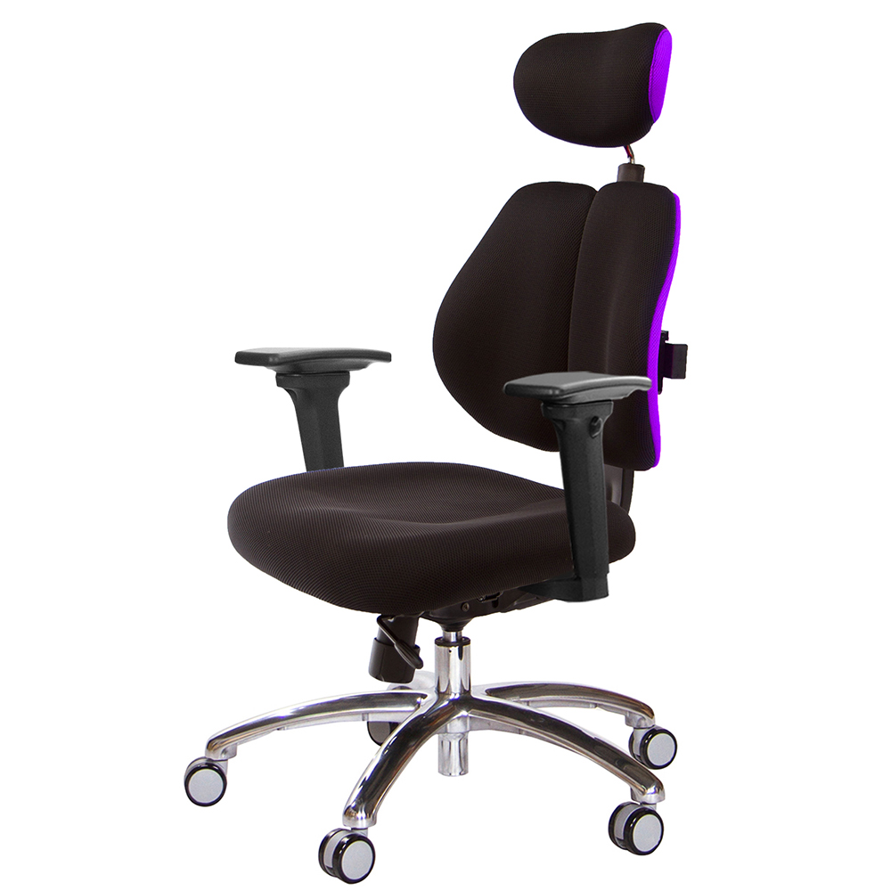 GXG 高背涼感綿 雙背椅 (鋁腳/3D升降扶手)  型號2994 LUA9