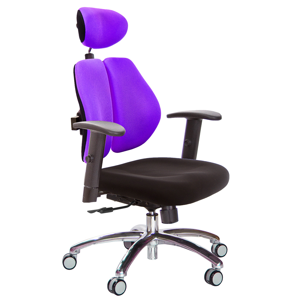 GXG 高背涼感綿 雙背椅 (鋁腳/SO金屬扶手)  型號2995 LUA5