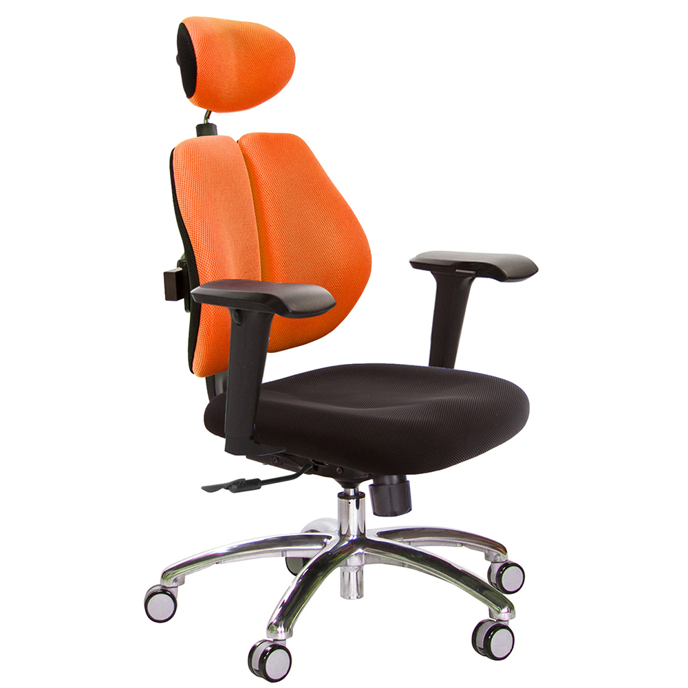 GXG 高背涼感綿 雙背椅 (鋁腳/4D升降扶手)  型號2995 LUA3