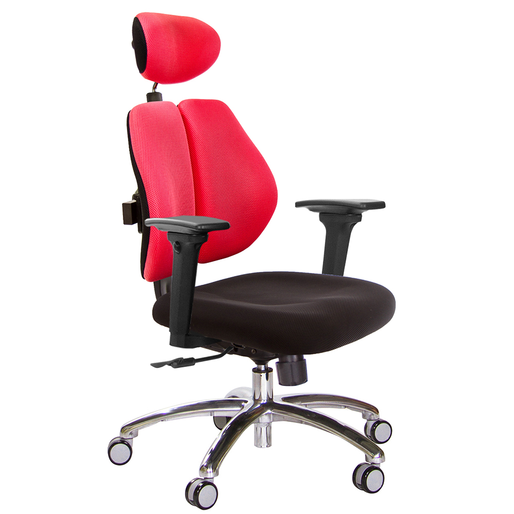 GXG 高背涼感綿 雙背椅 (鋁腳/3D升降扶手)  型號2995 LUA9